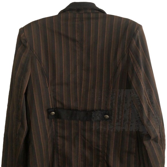 Spirit Halloween Steampunk Trench Coat Size M &Top Hat With Goggles Cosplay Goth - Picture 9 of 12